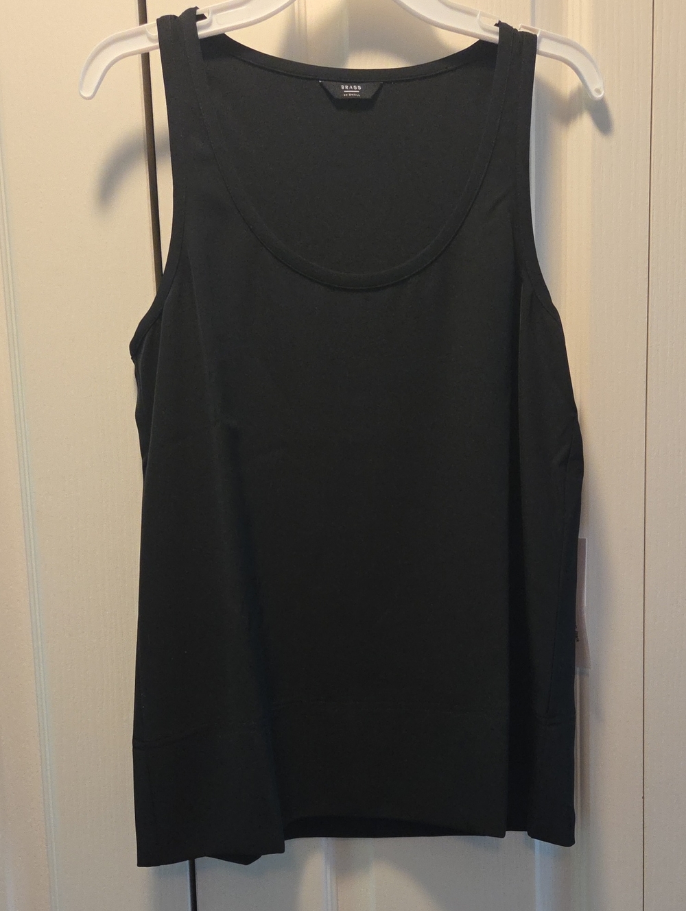 Brass Clothing Black Tank Top - Stretch Scoop Neck Tank XXS